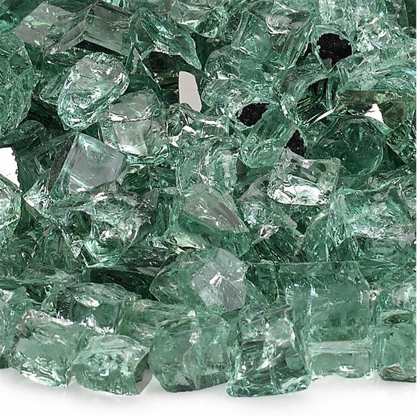Piazza 0.5 in. Evergreen Reflective Fire Glass - 10 lbs PI2520480